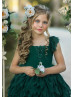 Emerald Green Stunning Long Flower Girl Dress